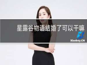 星露谷物语结婚了可以干嘛