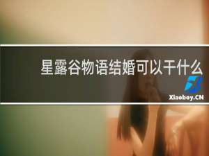 星露谷物语结婚可以干什么