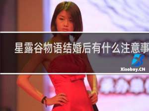 星露谷物语结婚后有什么注意事项
