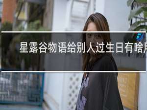 星露谷物语给别人过生日有啥用