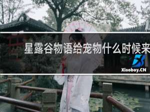 星露谷物语给宠物什么时候来