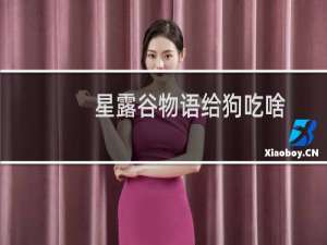 星露谷物语给狗吃啥