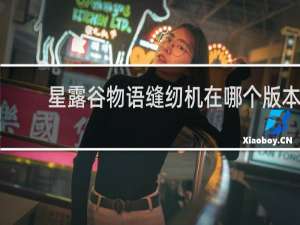 星露谷物语缝纫机在哪个版本