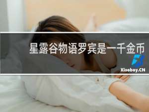 星露谷物语罗宾是一千金币