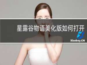 星露谷物语美化版如何打开