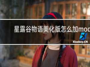 星露谷物语美化版怎么加mod