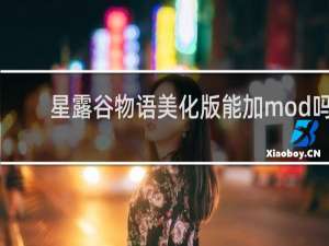 星露谷物语美化版能加mod吗