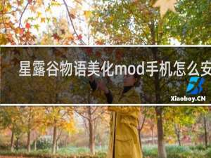 星露谷物语美化mod手机怎么安装