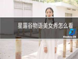 星露谷物语美女秀怎么看