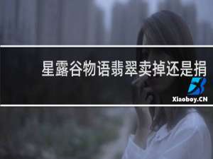 星露谷物语翡翠卖掉还是捐