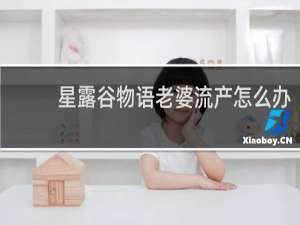 星露谷物语老婆流产怎么办