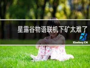 星露谷物语联机下矿太难了