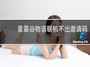 星露谷物语联机不出邀请码