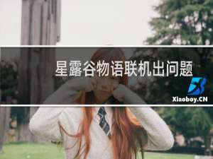 星露谷物语联机出问题