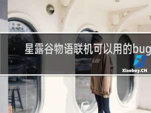 星露谷物语联机可以用的bug