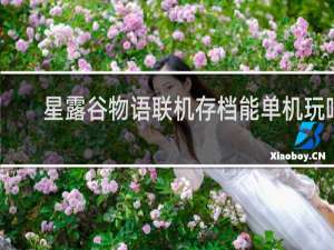 星露谷物语联机存档能单机玩吗