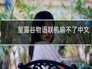星露谷物语联机输不了中文