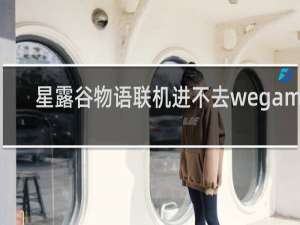 星露谷物语联机进不去wegame
