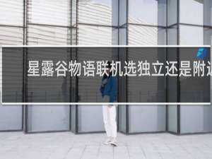 星露谷物语联机选独立还是附近