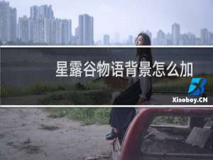 星露谷物语背景怎么加
