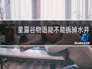 星露谷物语能不能拆掉水井