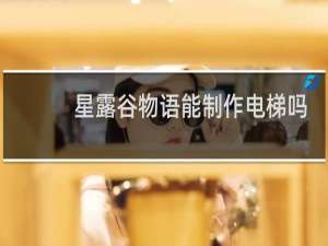 星露谷物语能制作电梯吗