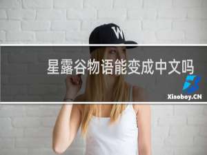 星露谷物语能变成中文吗