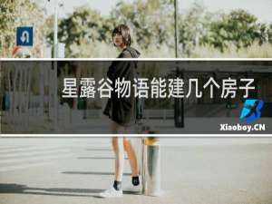 星露谷物语能建几个房子