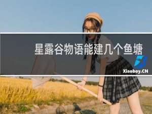 星露谷物语能建几个鱼塘