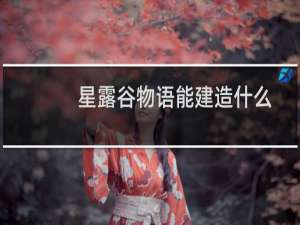 星露谷物语能建造什么