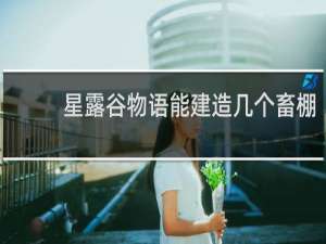 星露谷物语能建造几个畜棚