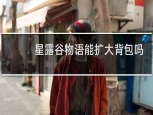 星露谷物语能扩大背包吗