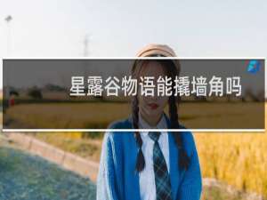 星露谷物语能撬墙角吗
