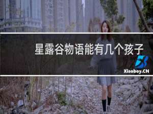 星露谷物语能有几个孩子
