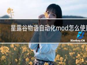 星露谷物语自动化mod怎么使用