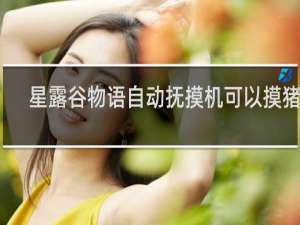 星露谷物语自动抚摸机可以摸猪吗