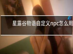 星露谷物语自定义npc怎么用