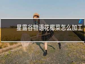 星露谷物语花椰菜怎么加工