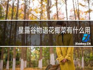 星露谷物语花椰菜有什么用