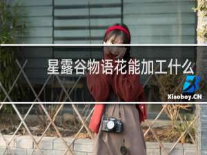 星露谷物语花能加工什么