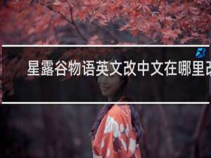 星露谷物语英文改中文在哪里改