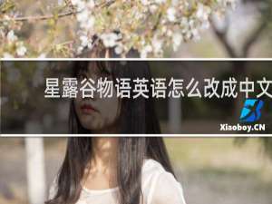 星露谷物语英语怎么改成中文