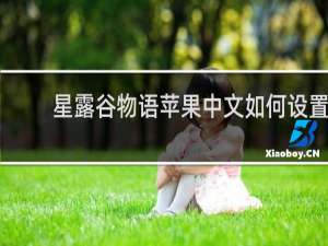 星露谷物语苹果中文如何设置