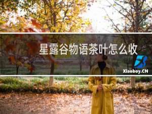 星露谷物语茶叶怎么收