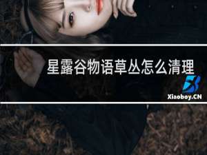 星露谷物语草丛怎么清理