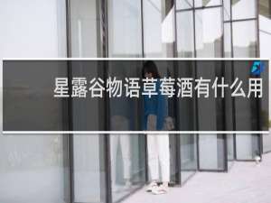 星露谷物语草莓酒有什么用