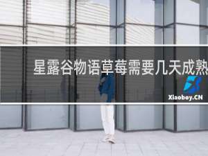 星露谷物语草莓需要几天成熟