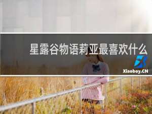 星露谷物语莉亚最喜欢什么