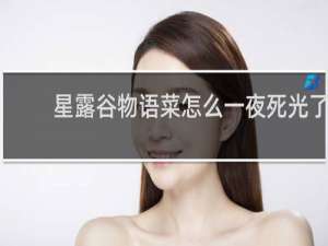 星露谷物语菜怎么一夜死光了