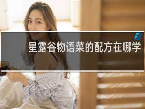 星露谷物语菜的配方在哪学